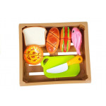 Súprava na krájania rýchleho občerstvenia - hot dog - na suchý zips